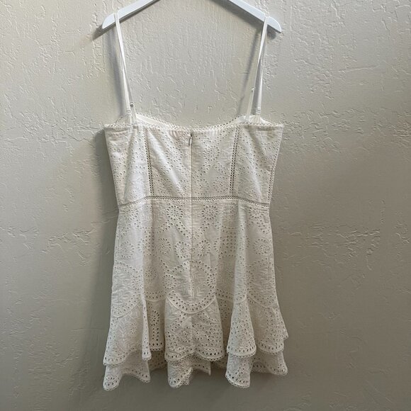JONATHAN SIMKHAI White Eyelet Broderie Anglaise Bustier Mini Dress - Picture 8 of 10
